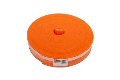 Randisolatie met plakstrip - zonder folie - 8mm dik - 100mm hoog - 25 meter