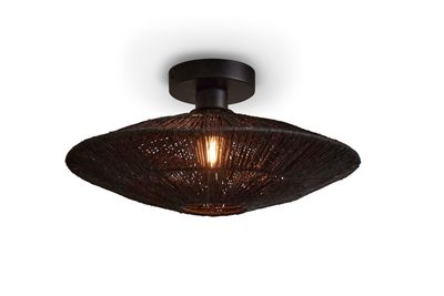 GOOD&MOJO Plafondlamp 'Iguazu' Jute, 40cm, kleur Zwart