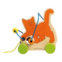 Bambolino Toys Dikkie dik houten trekfiguur met motoriekspiraal