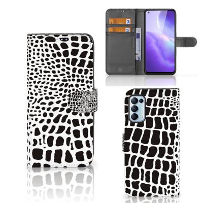 OPPO Find X3 Lite | Telefoonhoesje | Met pasjeshouder | Slangenprint