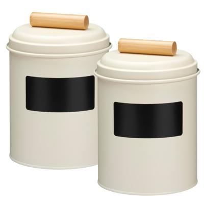 Voorraadpotten met krijtbord etiketten - 2x - 14 x 20 cm - metaal - roze - keuken voorraadpotten Voorraadpotten met krijtbord etiketten - 2x - 14 x 20 cm - metaal - roze - keuken voorraadpotten