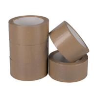 Pp solvent tape bruin 50 mm x 66 meter