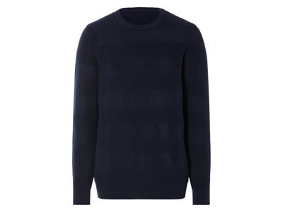 LIVERGY Gebreide heren trui (Marineblauw, L)
