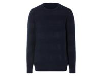 LIVERGY Gebreide heren trui (Marineblauw, XL)