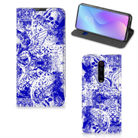 Mobiel BookCase Xiaomi Redmi K20 Pro Angel Skull Blauw - thumbnail