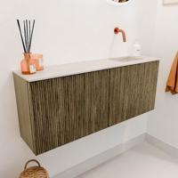 Toiletmeubel Mondiaz Joya Dlux | 100 cm | Meubelkleur Dusk | Faye wastafel Meli Wasbak Rechts | Zonder kraangat(en)