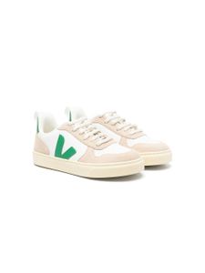 VEJA Kids baskets à empiècements en daim - Blanc