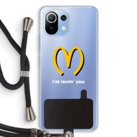 I'm lovin' you: Xiaomi Mi 11 Lite Transparant Hoesje met koord