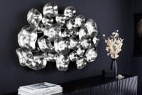 Moderne wanddecoratie VARIATION 105cm zilver metaal handgemaakt - 43822