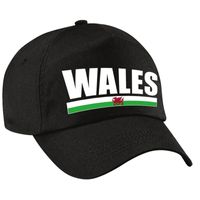 Wales supporter pet / cap Verenigd Koninkrijk zwart volwassenen - thumbnail