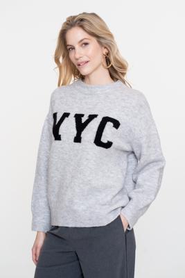 Geisha Pullover Nyc 54561-23 Trui 925 Grey/black
