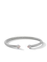 David Yurman bracelet en argents terling Cable Classic serti de diamants et de morganite - thumbnail