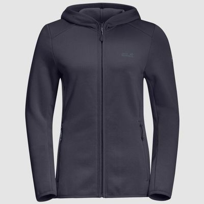Jack Wolfskin Turbulence fleece dames wandeljas (Kleur: donkergrijs, Maat: L)