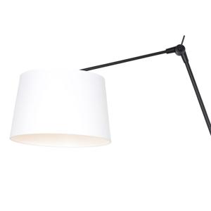 Steinhauer Verstelbare wand schemerlamp Prestige Chic 50cm effen wit met zwart 8186ZW