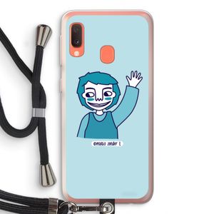 Zwaai: Samsung Galaxy A20e Transparant Hoesje met koord