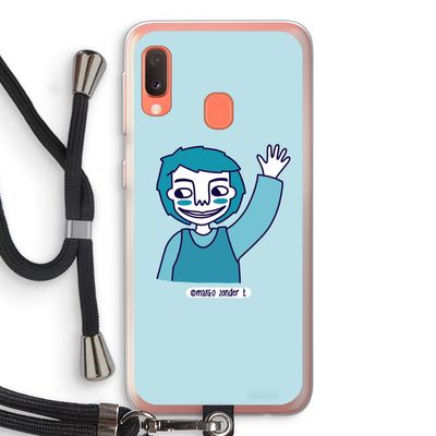 Zwaai: Samsung Galaxy A20e Transparant Hoesje met koord