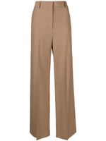 Stella McCartney pantalon en laine à coupe droite - Marron - thumbnail