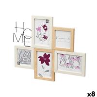 Fotolijsten Gift Decor Natuurlijk Metaal Hout MDF (8 Stuks)