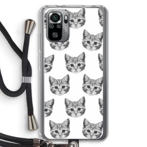 Kitten: Xiaomi Redmi Note 10S Transparant Hoesje met koord