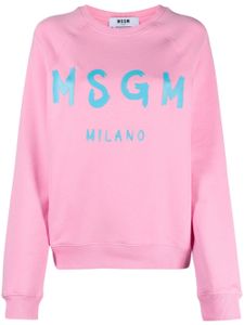 MSGM sweat en coton à logo imprimé - Rose