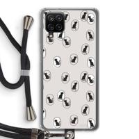 Miauw: Samsung Galaxy A12 Transparant Hoesje met koord