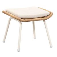 Voetenbank Grand - wicker naturel - 38x47x42 cm