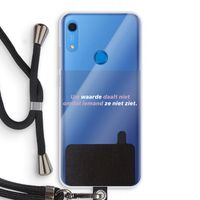 uw waarde daalt niet: Huawei Y6s Transparant Hoesje met koord uw waarde daalt niet: Huawei Y6s Transparant Hoesje met koord