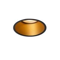 QAZQA Moderne inbouwspot zwart met goud GU10 50mm IP44 - Dept