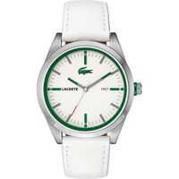 Lacoste horlogeband 2010595 / LC-52-1-14-2275 Leder Wit 22mm + wit stiksel - thumbnail