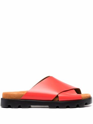 Camper sandales Brutus en cuir - Rouge
