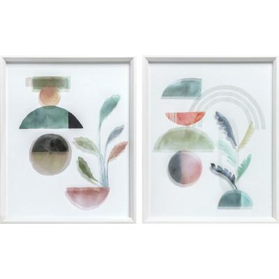 Schilderij DKD Home Decor Abstract Modern (40 x 3,8 x 50 cm) (2 Stuks)