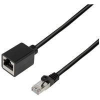 LogiLink CQX053S RJ45 Netwerkkabel, patchkabel CAT 6A S/FTP 2.00 m Zwart Vlambestendig, Halogeenvrij, Afscherming gevlochten 1 stuk(s)