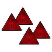 Driehoek reflector - 4x - rood - 155 mm - veiligheidsreflector voor aanhanger - E11