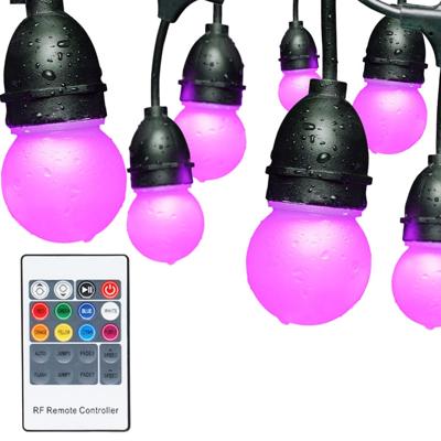 15m LED String light RGB - buiten lampjes snoer 24 RGB LEDs incl. afstandsbediening - IP65 Lichtsnoer buiten