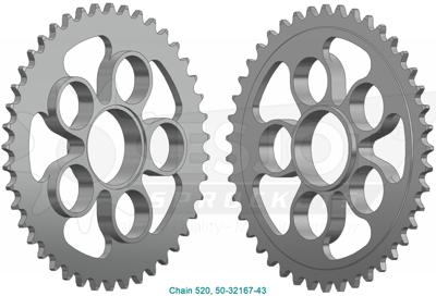 ESJOT Chain wheel 520 43 steel silver