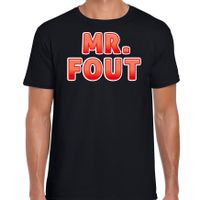Bellatio Decorations Foute party t-shirt voor heren - Mr. Fout - zwart/rood - carnaval 2XL  -