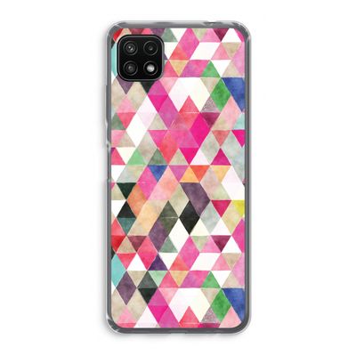 Gekleurde driehoekjes: Samsung Galaxy A22 5G Transparant Hoesje