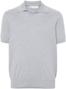 Brunello Cucinelli polo en maille fine - Gris