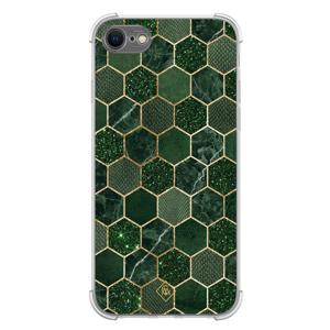 iPhone SE (2020/2022) / 8 / 7 shockproof hoesje - Kubus groen