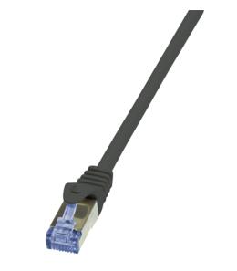 LogiLink CQ4043S RJ45 Netwerkkabel, patchkabel S/FTP 1.50 m Zwart Vergulde steekcontacten, Vlambestendig, Snagless 1 stuk(s)