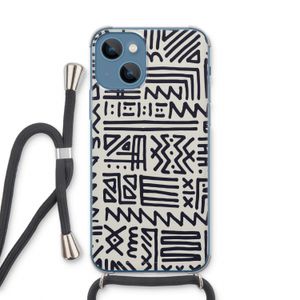 Marrakech print: iPhone 13 Transparant Hoesje met koord