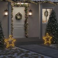 VidaXL Kerstverlichting ster met grondpinnen 80 led's 60 cm