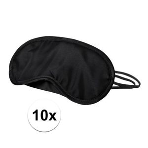 10x Zwart slaapmasker