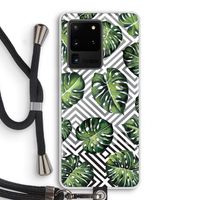 Geometrische jungle: Samsung Galaxy S20 Ultra Transparant Hoesje met koord