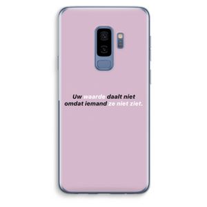 uw waarde daalt niet: Samsung Galaxy S9 Plus Transparant Hoesje