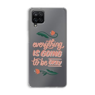 Optimistic flower girl: Samsung Galaxy A12 Transparant Hoesje