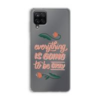 Optimistic flower girl: Samsung Galaxy A12 Transparant Hoesje
