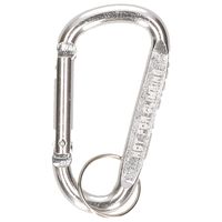 Karabijnhaak metaal zilver 8 cm   -