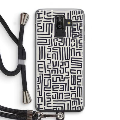 Moroccan Print: Samsung Galaxy J8 (2018) Transparant Hoesje met koord