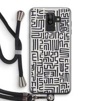 Moroccan Print: Samsung Galaxy J8 (2018) Transparant Hoesje met koord